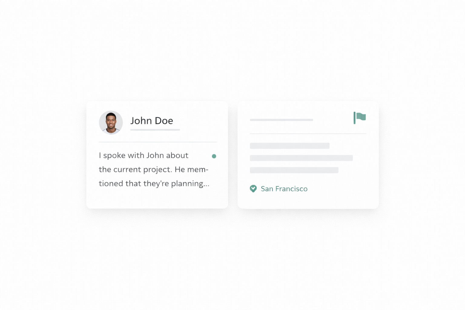 Relationship management and follow-up interface preview