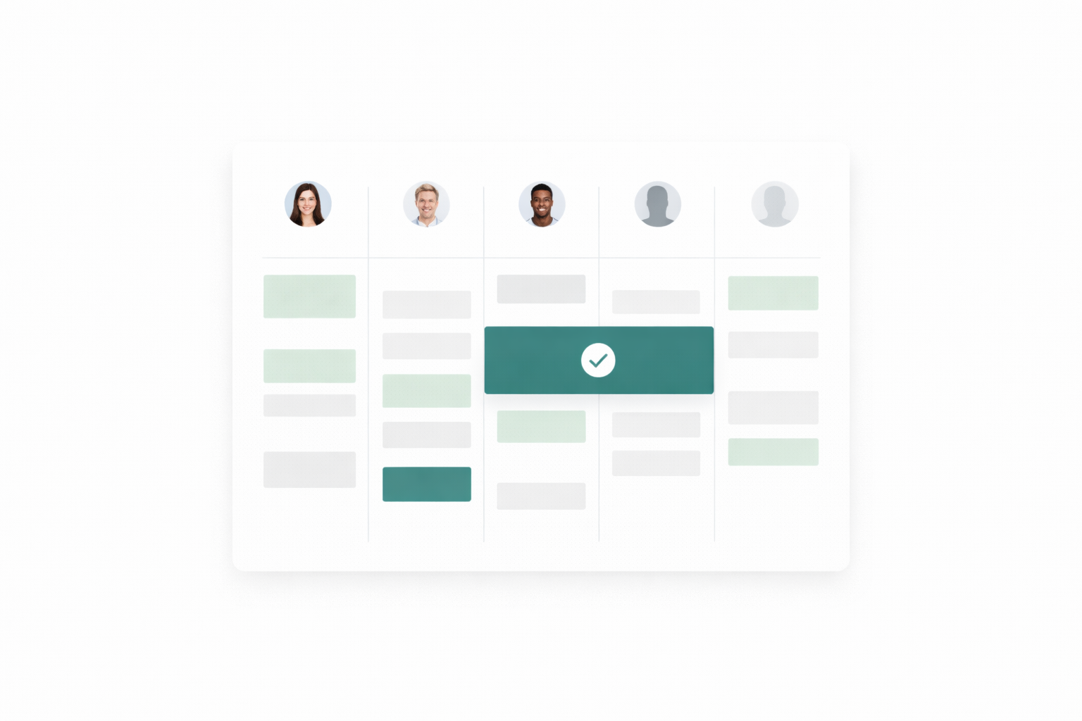 Shared team scheduling and availability interface preview